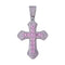 Frosty Cross Pendants - Pink