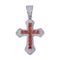 Frosty Cross Pendants - Red