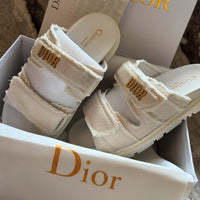 CD sandals white