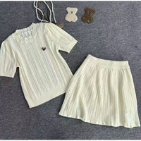 MIU MIU HEART SKIRT SET