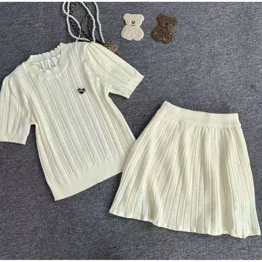 MIU MIU HEART SKIRT SET
