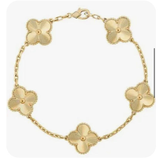 Flower bracelet gold