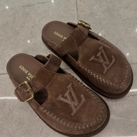 BROWN AZURA MULES