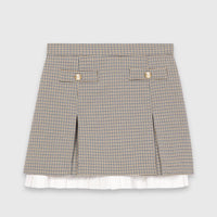 MAJE CHECKERED SKIRT