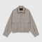 MAJE CHECKERED BOMBER