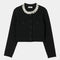 SANDRA BEADED COLLAR CARDIGAN