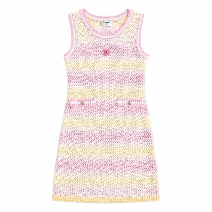 pink yellow dress