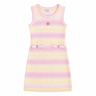 pink yellow dress