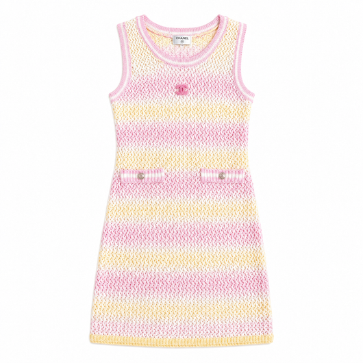 pink yellow dress