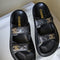 BLACK STRAP SANDALS