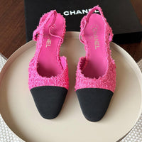 HOT PINK SLINGBACK FLATS