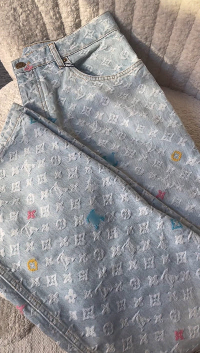 Monogram light jeans