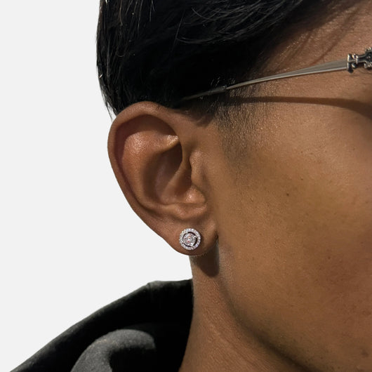 Iced Halo Earrings - S925