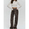 Leopard | Denim Straight Jeans