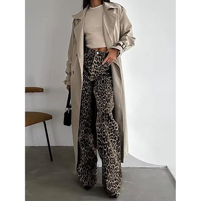 Leopard | Denim Straight Jeans