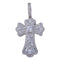 Multi Gem Cross Pendants - Silver