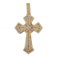 Roped Cross Pendants - Gold