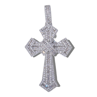 Roped Cross Pendants - Silver