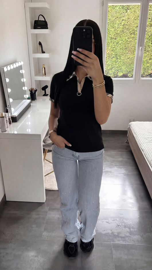 Checked Polo