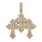 Triple Cross Pendants - Gold