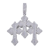 Triple Cross Pendants - Silver
