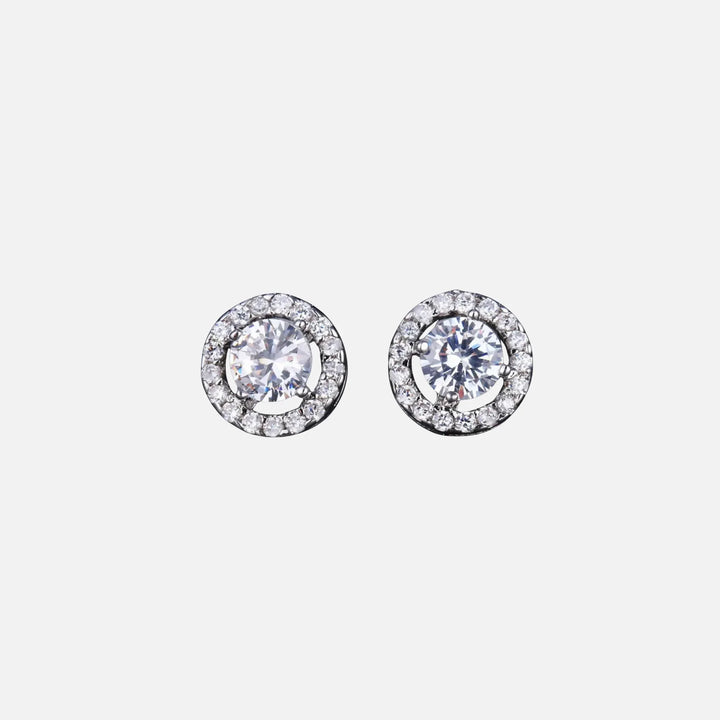 Iced Halo Earrings - S925