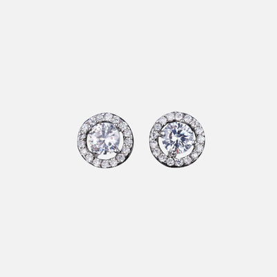 Iced Halo Earrings - S925