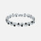 Midnight Arctic Wave Bracelet - Silver