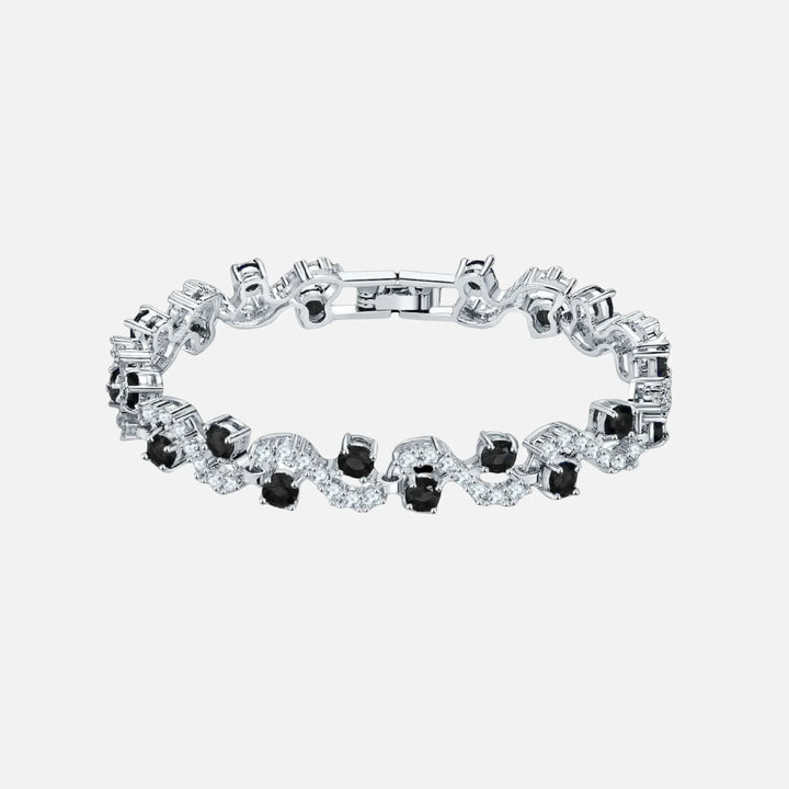 Midnight Arctic Wave Bracelet - Silver