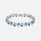 Blue Arctic Wave Bracelet - Silver