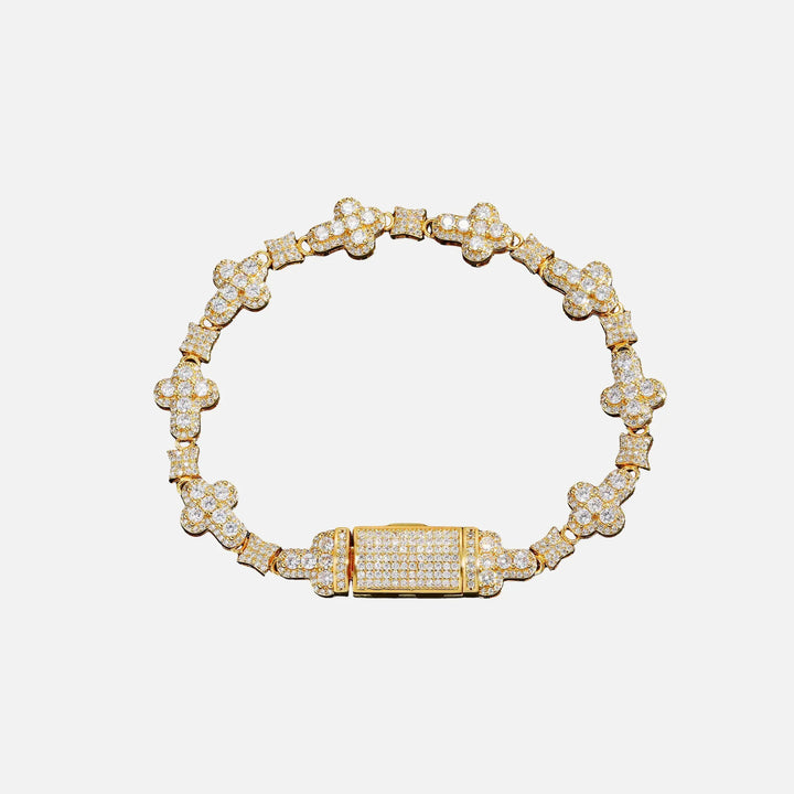 Clover Crystal Bracelet - Silver