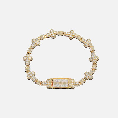 Clover Crystal Bracelet - Silver