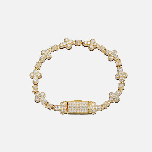 Clover Crystal Bracelet - Silver