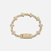 Clover Crystal Bracelet - Gold
