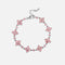 Pink Star Clover Bracelet - Silver