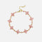 Pink Star Clover Bracelet - Gold
