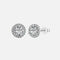 Iced Circle Stud Earrings - S925