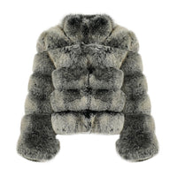 BUBBLE COLAR COAT SMOKE