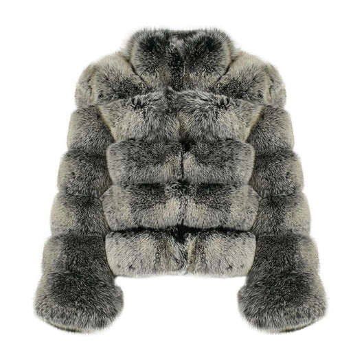BUBBLE COLAR COAT SMOKE