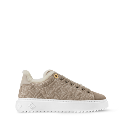 BEIGE FUR TRAINERS