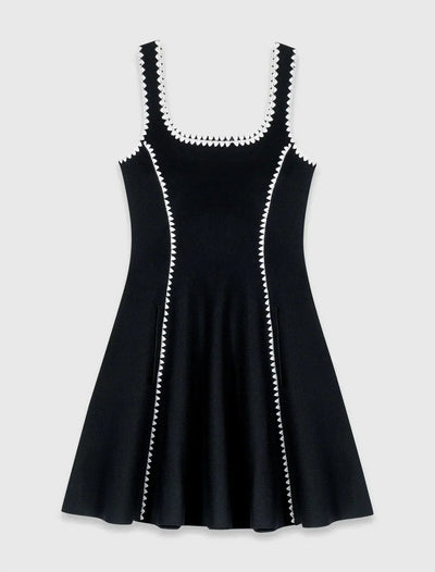 MAJE DRESS SET BLACK LINES