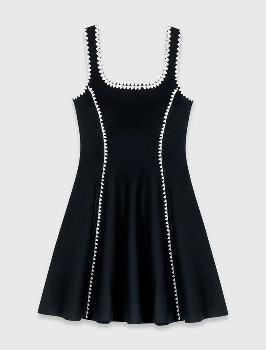 MAJE DRESS SET BLACK LINES