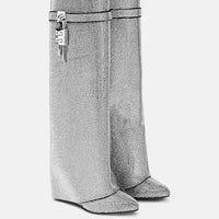SILVER GLITTERS BOOTS