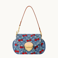 KIRSCHROTE JEANSSTOFFTASCHE