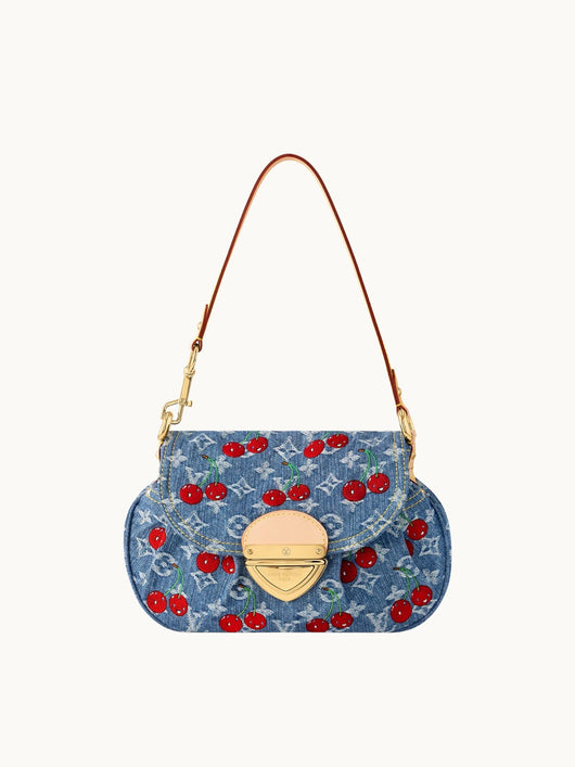 KIRSCHROTE JEANSSTOFFTASCHE