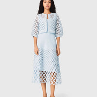MAJE DRESS SET CROCHET BLUE