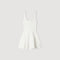 SANDRA BEADED KNIT SHORT DRESS WHITE