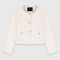 MAJE TWEED PEARL JACKET