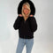 FUR ZIP JACKET BLACK