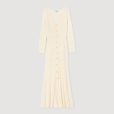 SANDRA FANTASY JERSEY DRESS BEIGE